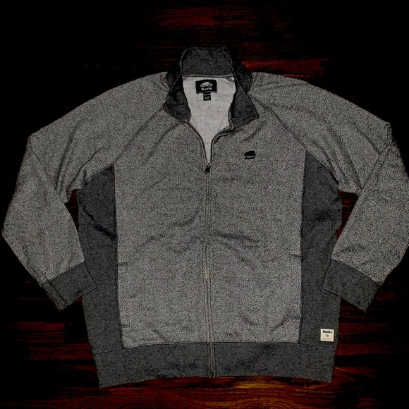 Roots Canada Salt & Pepper Full Zip Sweatshirt Jacket Mens XXL - Picture 1 of 3